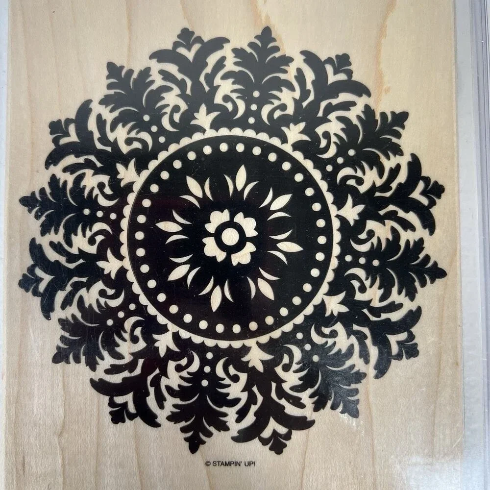 Stampin' Up! Medallion Background Wood Mounted Rubber Stamp Signature Collection